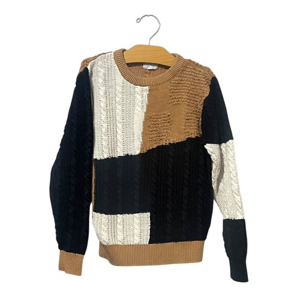 Motu Willow Sweater Boys Size 10 Pullover Acorn Color Block Pullover Crew - Picture 2 of 8